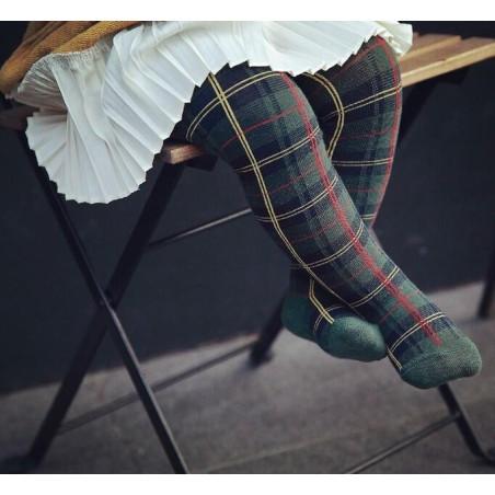 Echarpe à pois et rayures chinés Berthe aux grands pieds marine