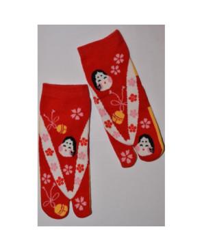 Chaussettes Tabi la fille aux fleurs