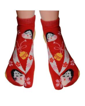 Chaussettes Tabi la fille aux fleurs