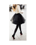 Collant opaque Strass chic et noeud papillons