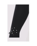 Collant sans pieds Strass et noeud papillons