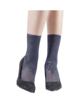  Chaussettes Voile Fleuri Emilio Cavallini marine