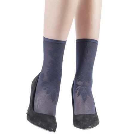  Chaussettes Voile Fleuri Emilio Cavallini marine