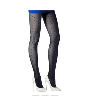 Collant Emilio Cavallini Tulle Plumetis noir