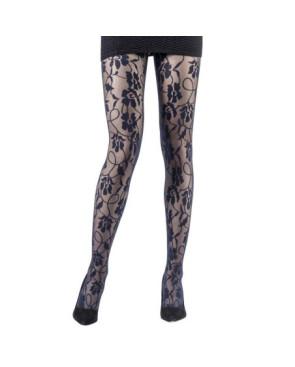  Collant fleurs exquises Emilio Cavallini marine