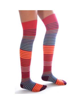 Jambiére Multi Rayures Cronert Orange Rouge