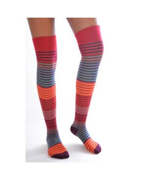 Jambiére Multi Rayures Cronert Orange Rouge