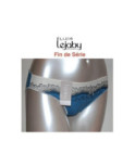 Slip Elixir Bleu Imprimé dentelle