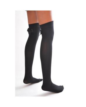 Jambière Microfibre noir Ruban papillons