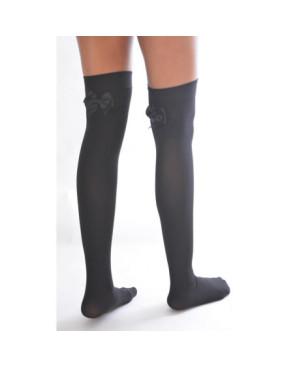 Jambière Microfibre noir Ruban papillons
