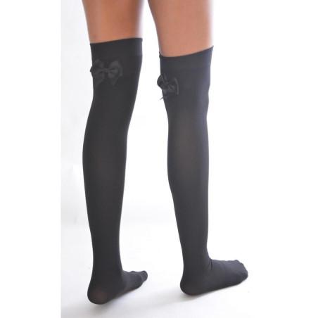 Jambière Microfibre noir Ruban papillons