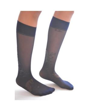 Mi Bas Lycra Cadre Noir Fume