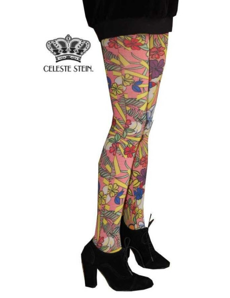 Collant Celeste Stein fleurs de paradis