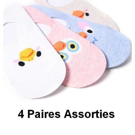 Lot de Socquettes invisibles Sport oiseaux