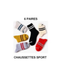 Lot de 6 paires chaussettes Sports