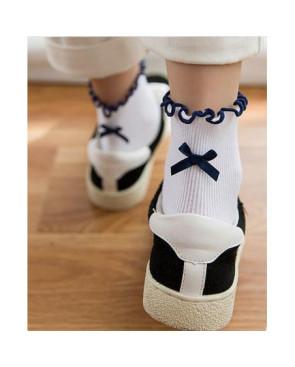 Chaussettes Sans compression noeud pap Blanches