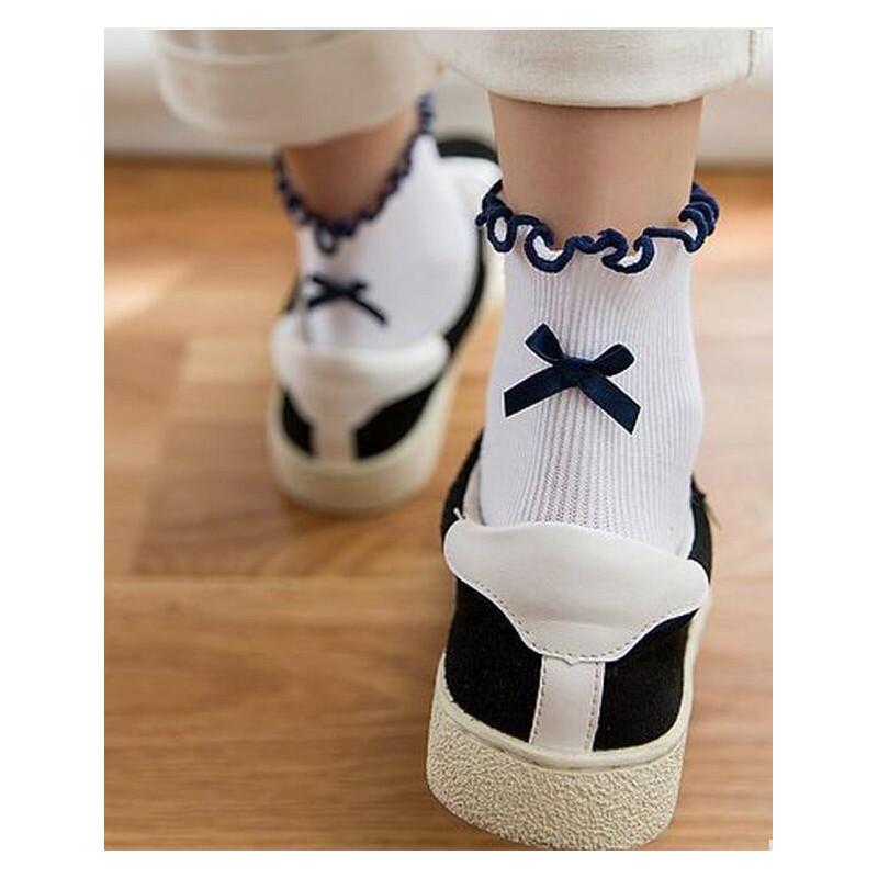 Chaussettes Sans compression noeud pap Blanches