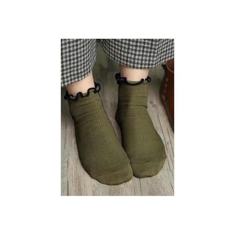 Chaussettes Sans compression noeud pap kaki
