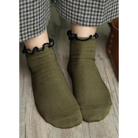 Chaussettes Sans compression noeud pap kaki