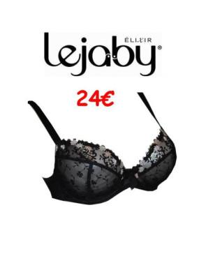 Soutien Gorge Lejaby Elixir Dentelle noire fleurs