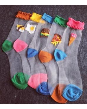 Chaussettes Brunch Trompe L'oeil assorties