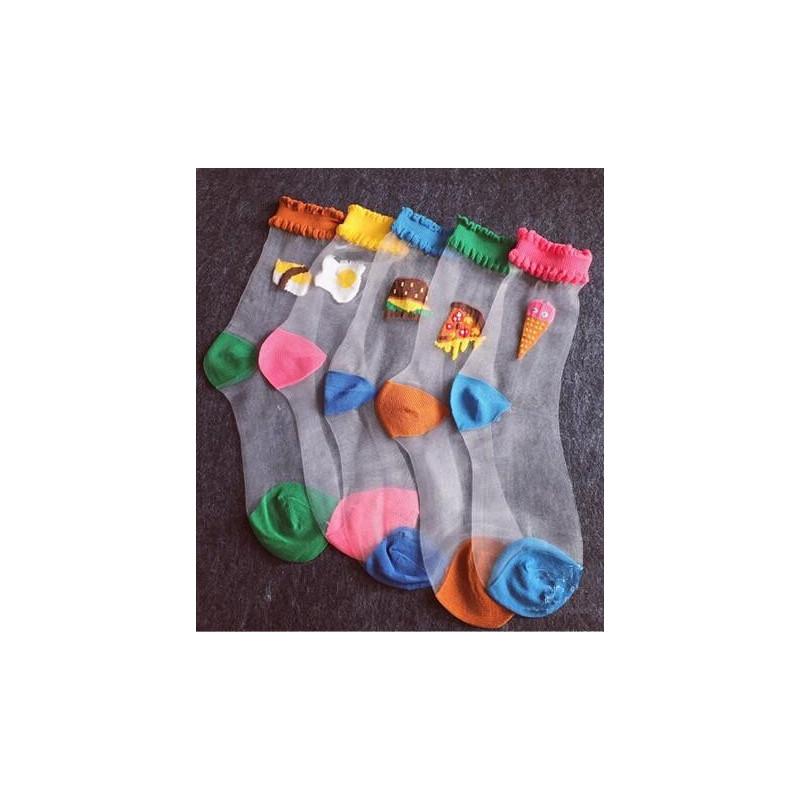 Chaussettes Brunch Trompe L'oeil assorties