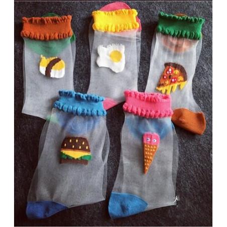 Chaussettes Brunch Trompe L'oeil assorties