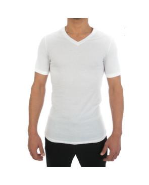 Lot de 2 T Shirt col V Pur Coton Hom