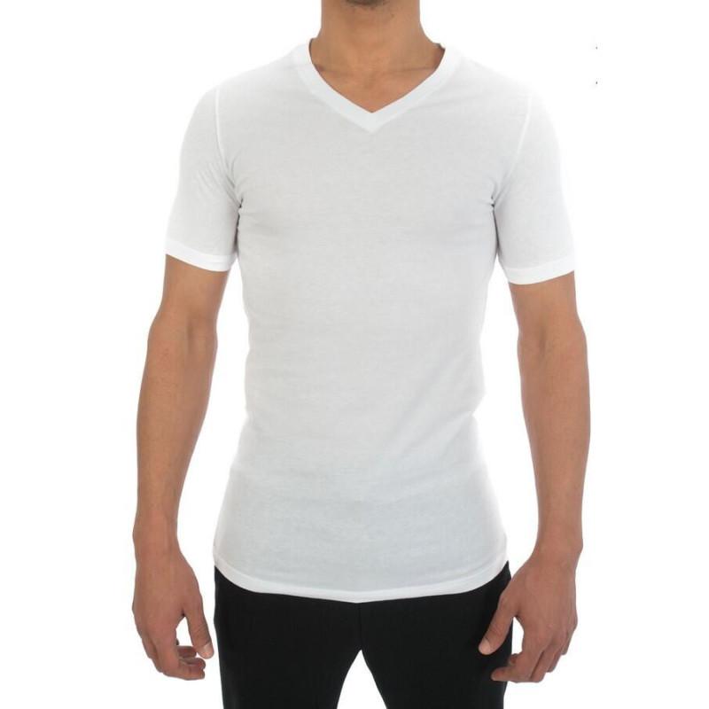 Lot de 2 T Shirt col V Pur Coton Hom