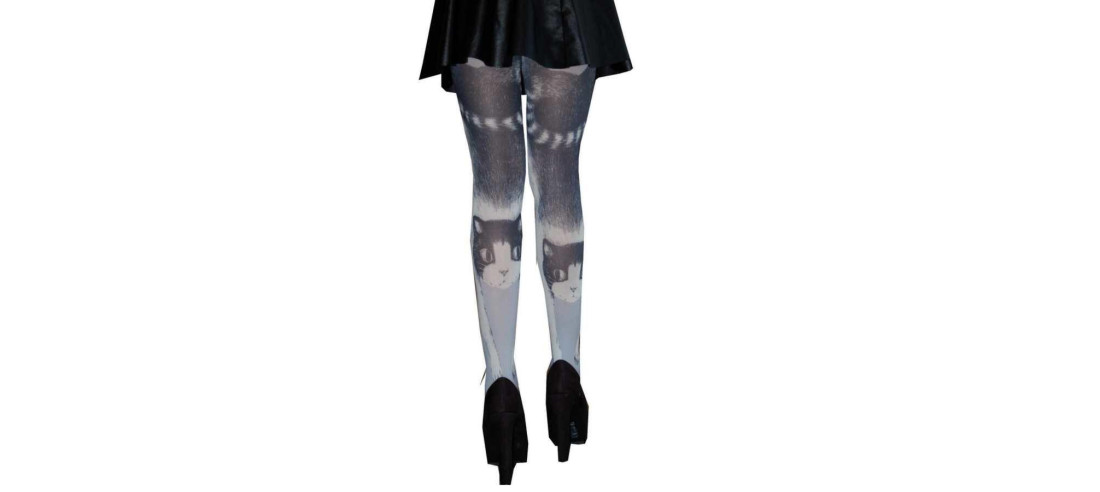 Collants les p'tits Caprices chats gris arrière