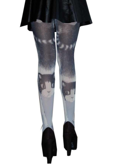 Collants les p'tits Caprices chats gris arrière