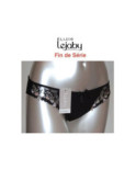 Tanga Elixir en dentelle Noir et fleurs