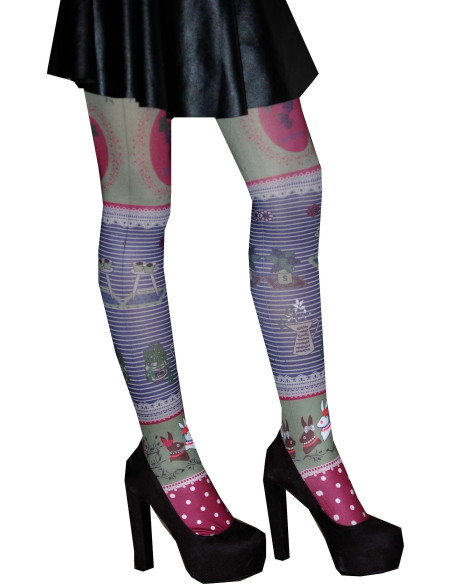 Collants les p'tits Caprices patchwork face