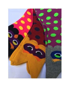 Lot 3 paires Chaussettes Hiboux