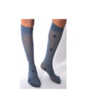 Mi bas lycra asymétrique Pois et Cubes Gris