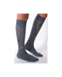Mi bas lycra asymétrique Pois et Cubes Gris