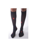 Mi bas asymétrique Pois et Cubes Noir lycra