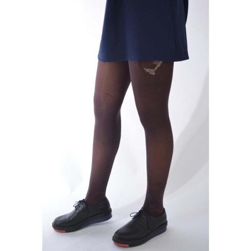 Bas Jarretière couture Laçée noir