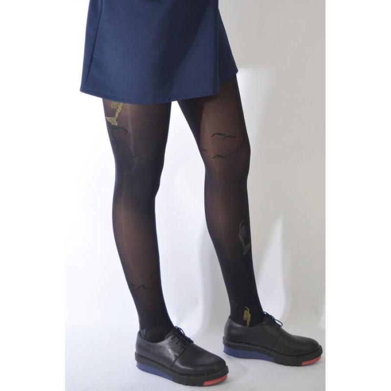 Collant Jolies Sirénes asymétrique noir Kaki