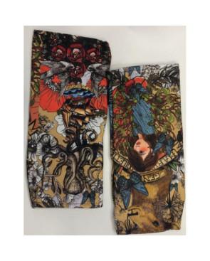 Mitaines reversible Imprimé opaline et papillons