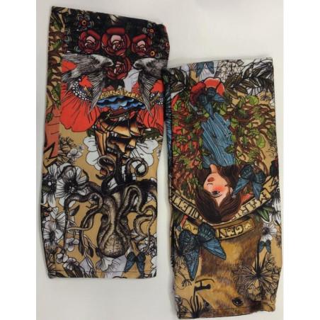 Mitaines reversible Imprimé opaline et papillons
