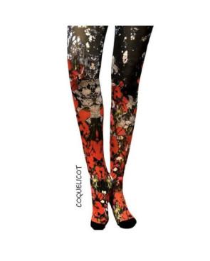  Collant Imprimé Coquelicots Psychédéliques