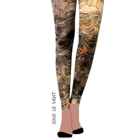 Leggings imprimé Sous le vent