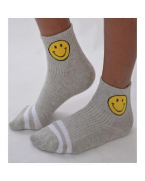  Chaussettes Smiley Sport grises