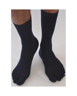  Chaussettes 5 doigts unies Homme noires