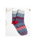 chaussettes laine patchwork pois rayures