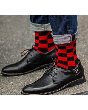 Chaussettes tendance Carreaux Bi colore