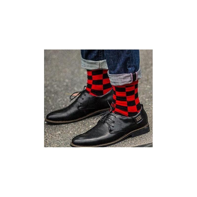 Chaussettes tendance Carreaux Bi colore