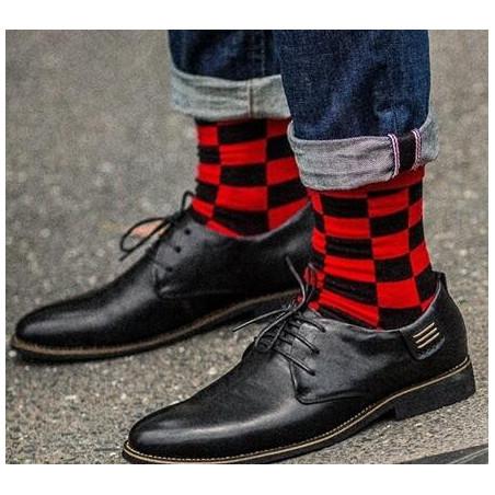 Chaussettes tendance Carreaux Bi colore