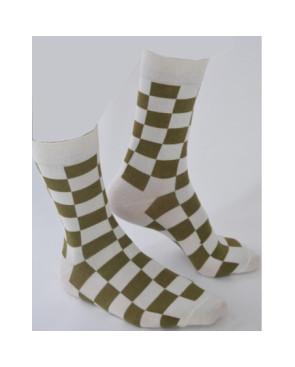 Chaussettes tendance Carreaux Bi colore